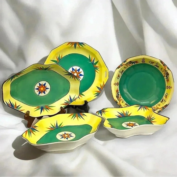 beyer and bock Other - Vintage German Beyer and Bock Painted Ceramic Decorative Plate Set
